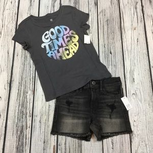 Gap Girls 5 Good Times Shirt & Shorts Outfit
